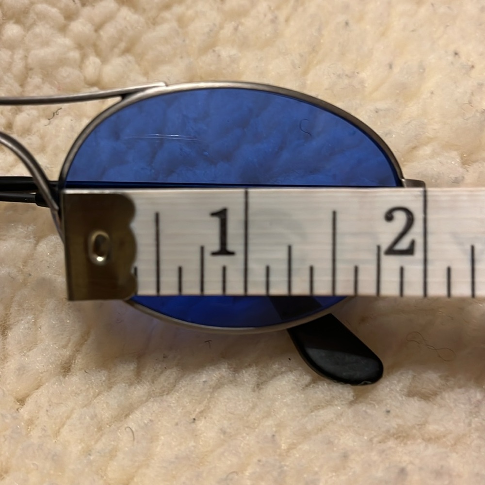 Stylish Oval Blue Lens Sunglasses - Picture 17 of 17